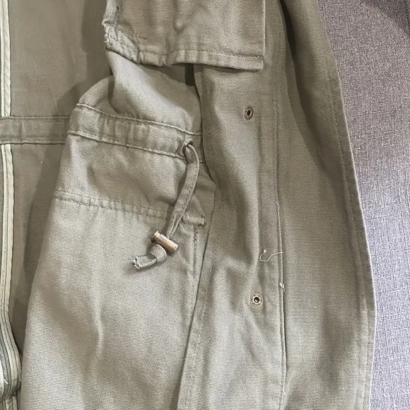 Matty M Army Green Utility anorak style Jacket with optional folded sleeves - Picture 13 of 13